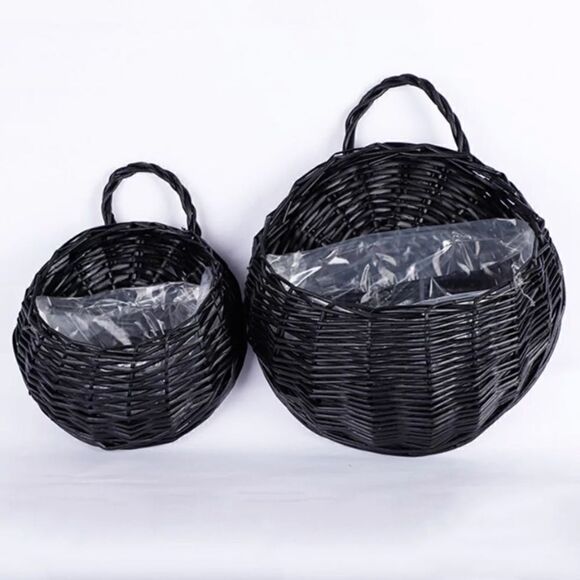 NEW! Hanging Wall Wicker Rattan Straw Basket - Picture 6 of 7